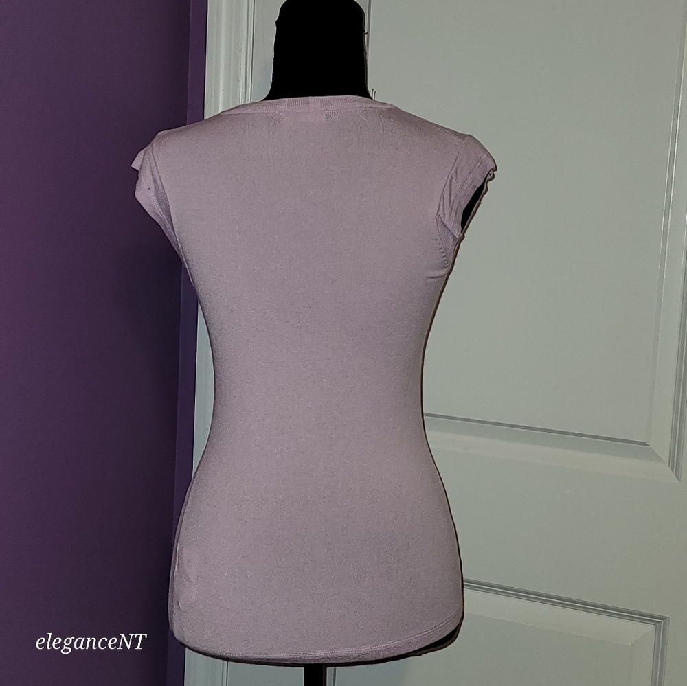 Bershka Liliac Two Piece Cardigan + Cap Sleeve Set Sz: M (Juniors) - Picture 4 of 14